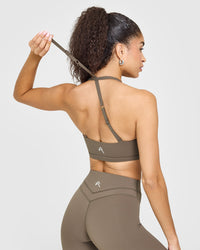 Unified Twist Sports Bra | Moss Brown