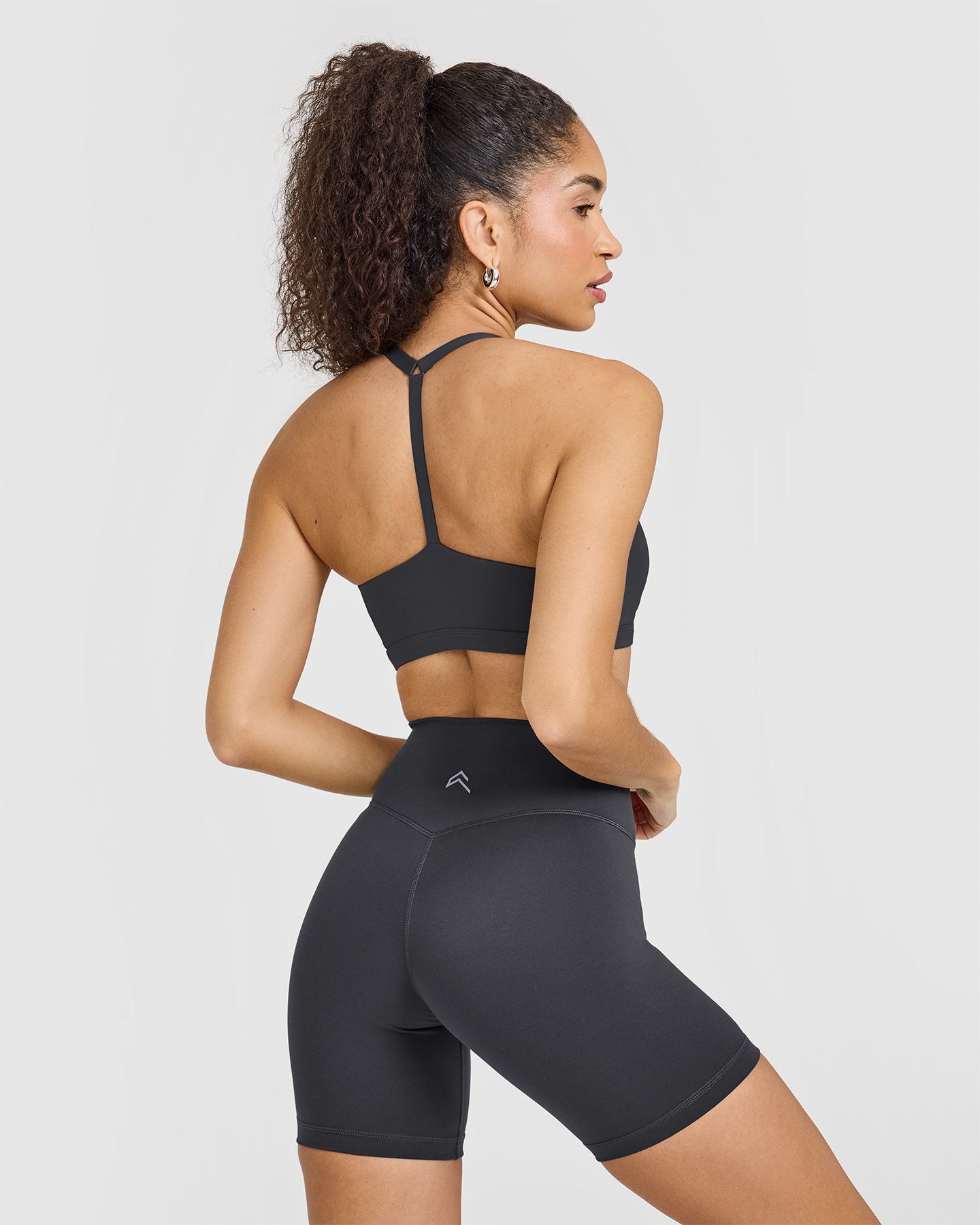 Timeless Square Neck Sports Bra | Coal