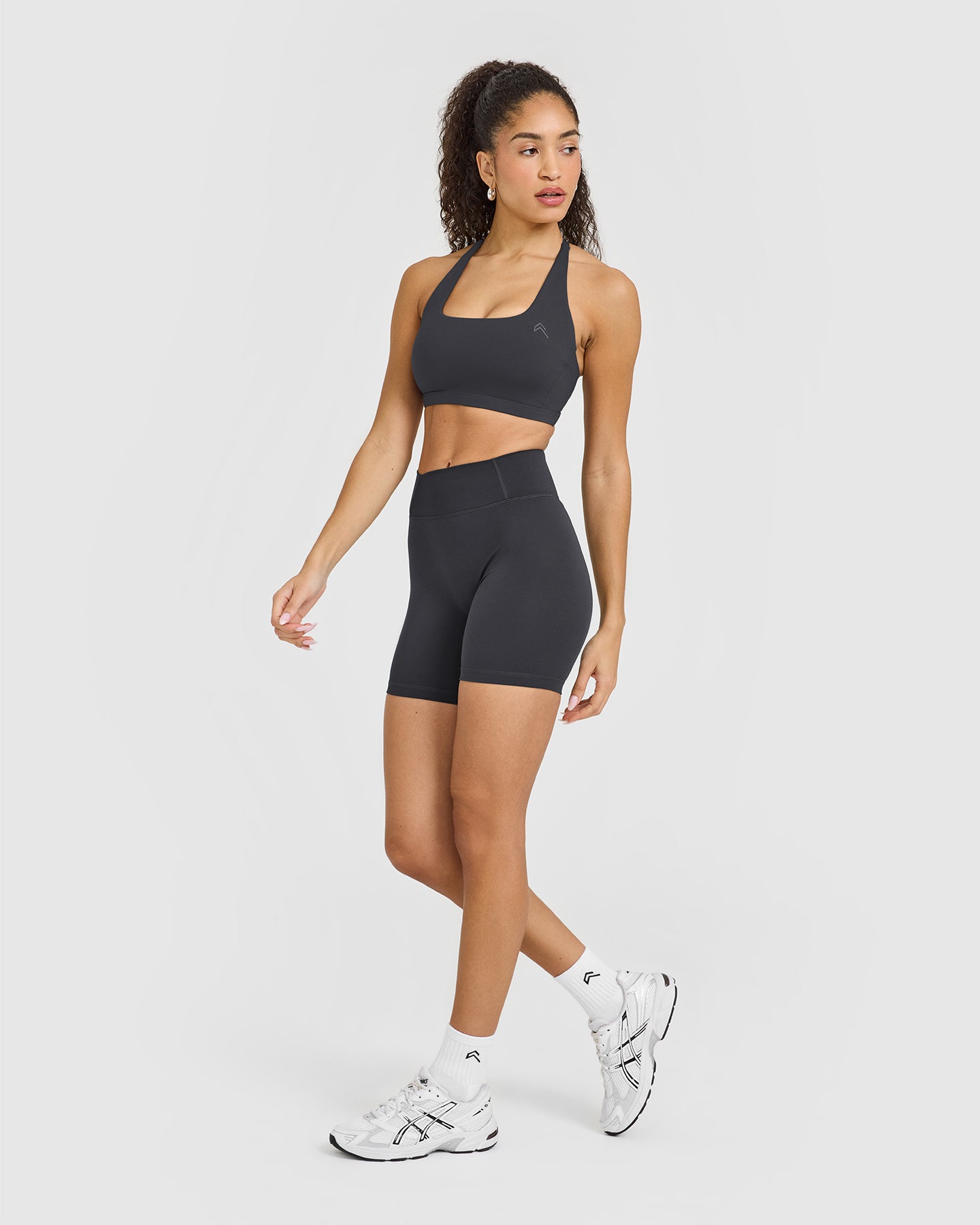Timeless Square Neck Sports Bra | Coal