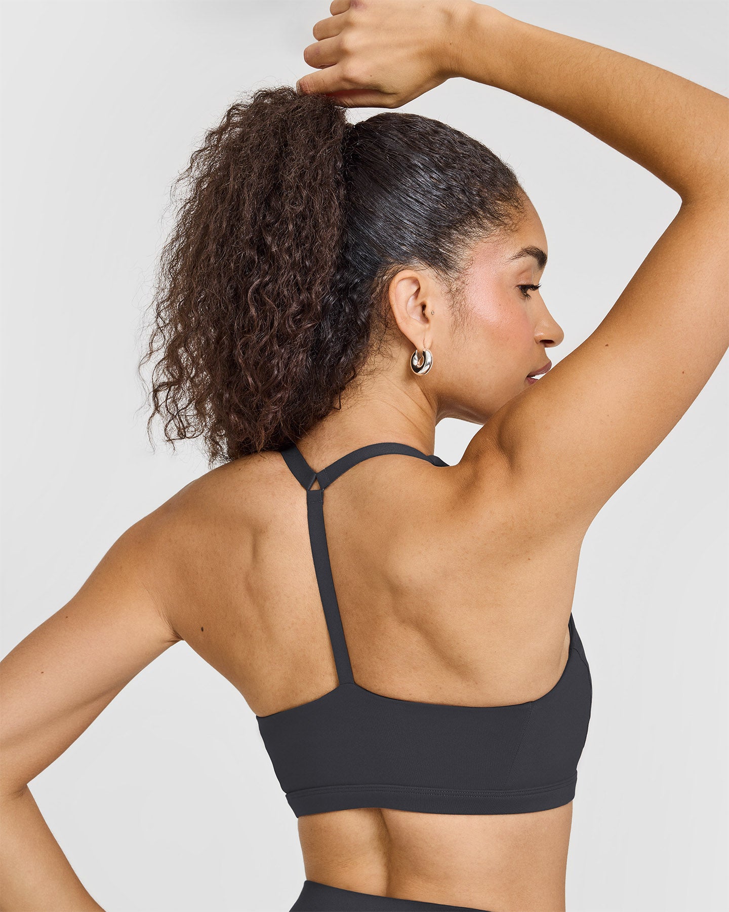 Timeless Square Neck Sports Bra | Coal