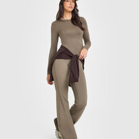 Mellowâ„¢ Soft Long Sleeve Top | Moss Brown