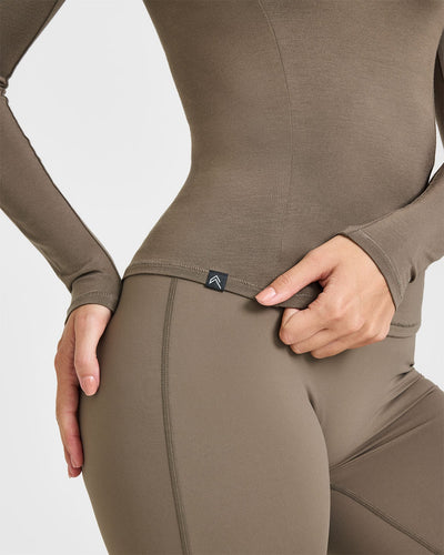 Mellowâ„¢ Soft Long Sleeve Top | Moss Brown