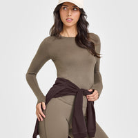 Mellowâ„¢ Soft Long Sleeve Top | Moss Brown