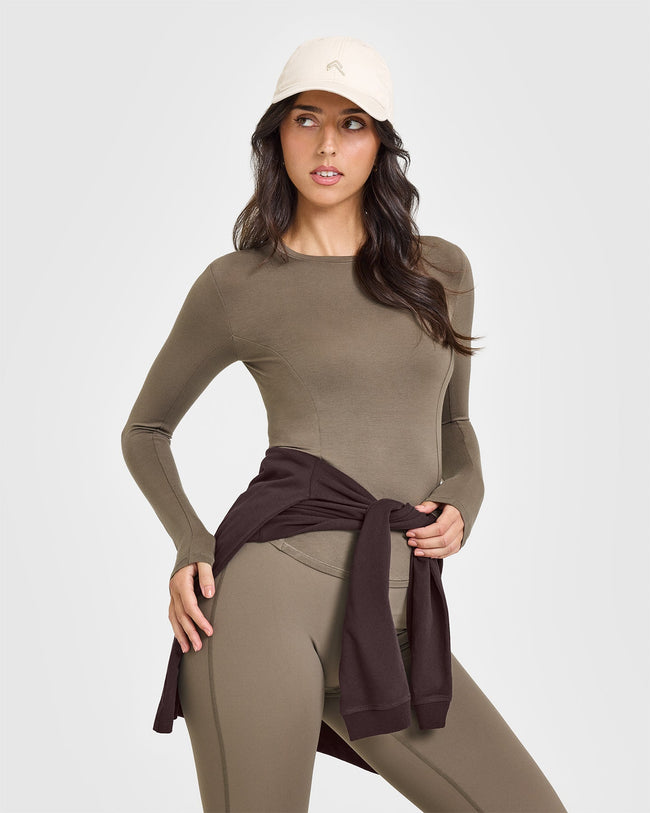 Mellowâ„¢ Soft Long Sleeve Top | Moss Brown