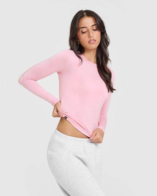 Oner Modal Mellow™ Soft Long Sleeve Top | Petal Pink