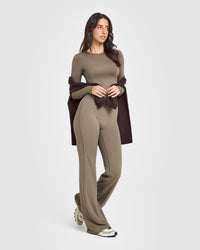 Mellow™ Soft Mid Long Sleeve Top | Moss Brown