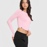Mellowâ„¢ Soft Mid Long Sleeve Top | Petal Pink