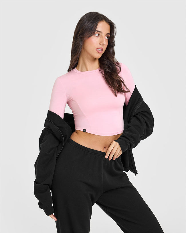 Mellowâ„¢ Soft Mid Long Sleeve Top | Petal Pink