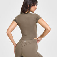 Mellow™ Soft Mid Short Sleeve T-Shirt | Moss Brown