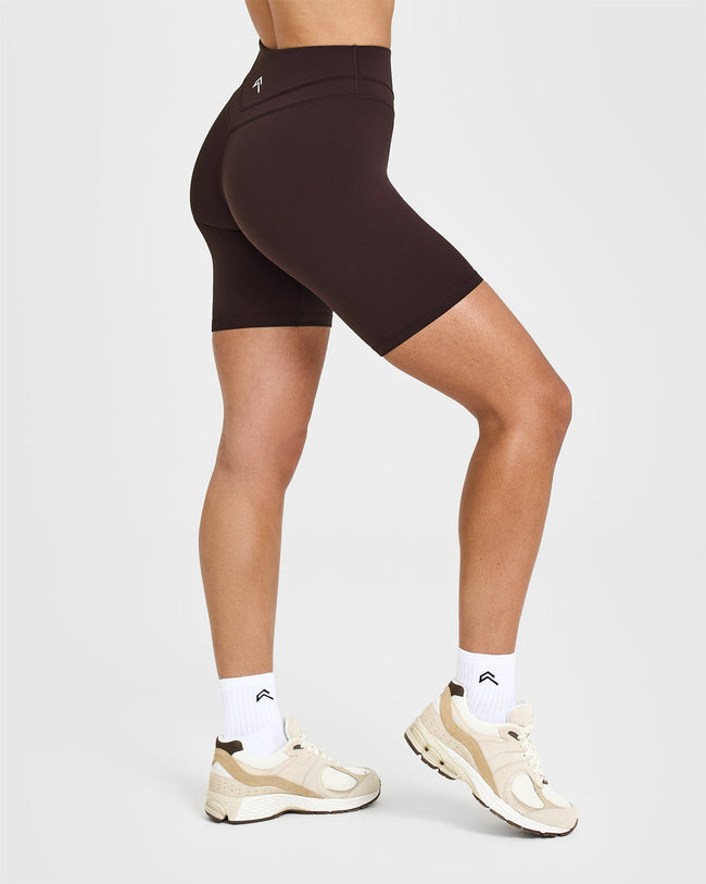 Unified Cycling Shorts 8" | Plum Brown