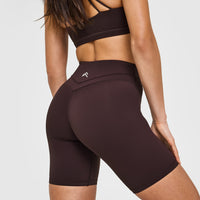Unified Cycling Shorts 8" | Plum Brown