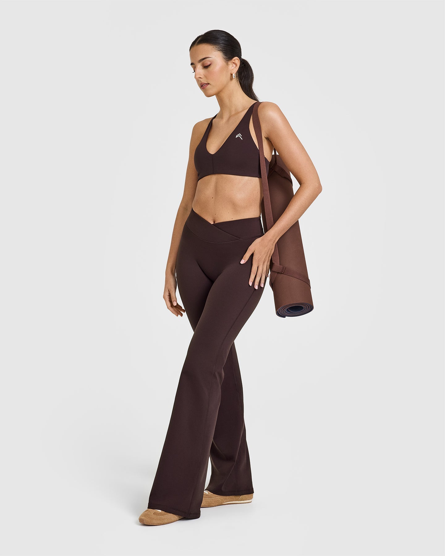 Unified Wrap Flared Bottoms | Plum Brown