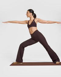 Unified Wrap Flared Bottoms | Plum Brown