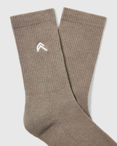 All Day Crew Socks 1 Pack | Moss Brown