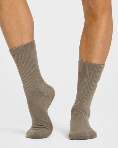 All Day Crew Socks 1 Pack | Moss Brown