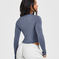 Mellowâ„¢ Soft Mid Long Sleeve Top | Granite Blue