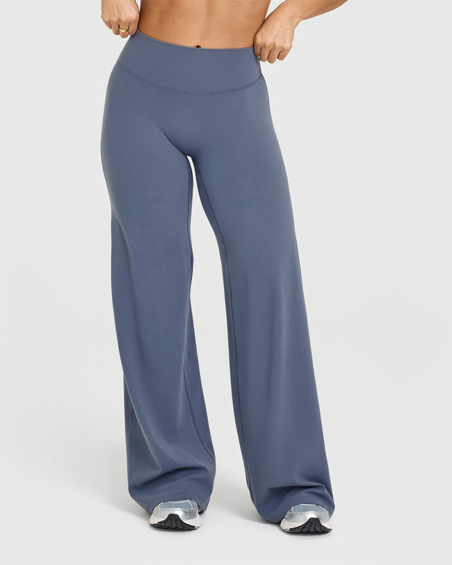 SoftMotion™ Straight Leg Bottoms | Granite Blue