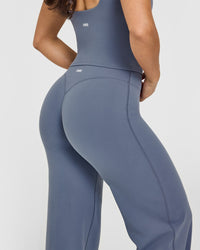 SoftMotion™ Straight Leg Bottoms | Granite Blue