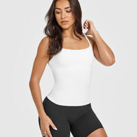 SoftMotion™ Strappy Vest with Built in Bra Shelf | White