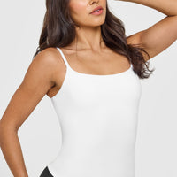 SoftMotion™ Strappy Vest with Built in Bra Shelf | White