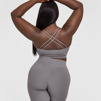 Everyday Cross Over Bralette | Ash Grey