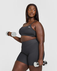 Everyday Cross Over Bralette | Coal