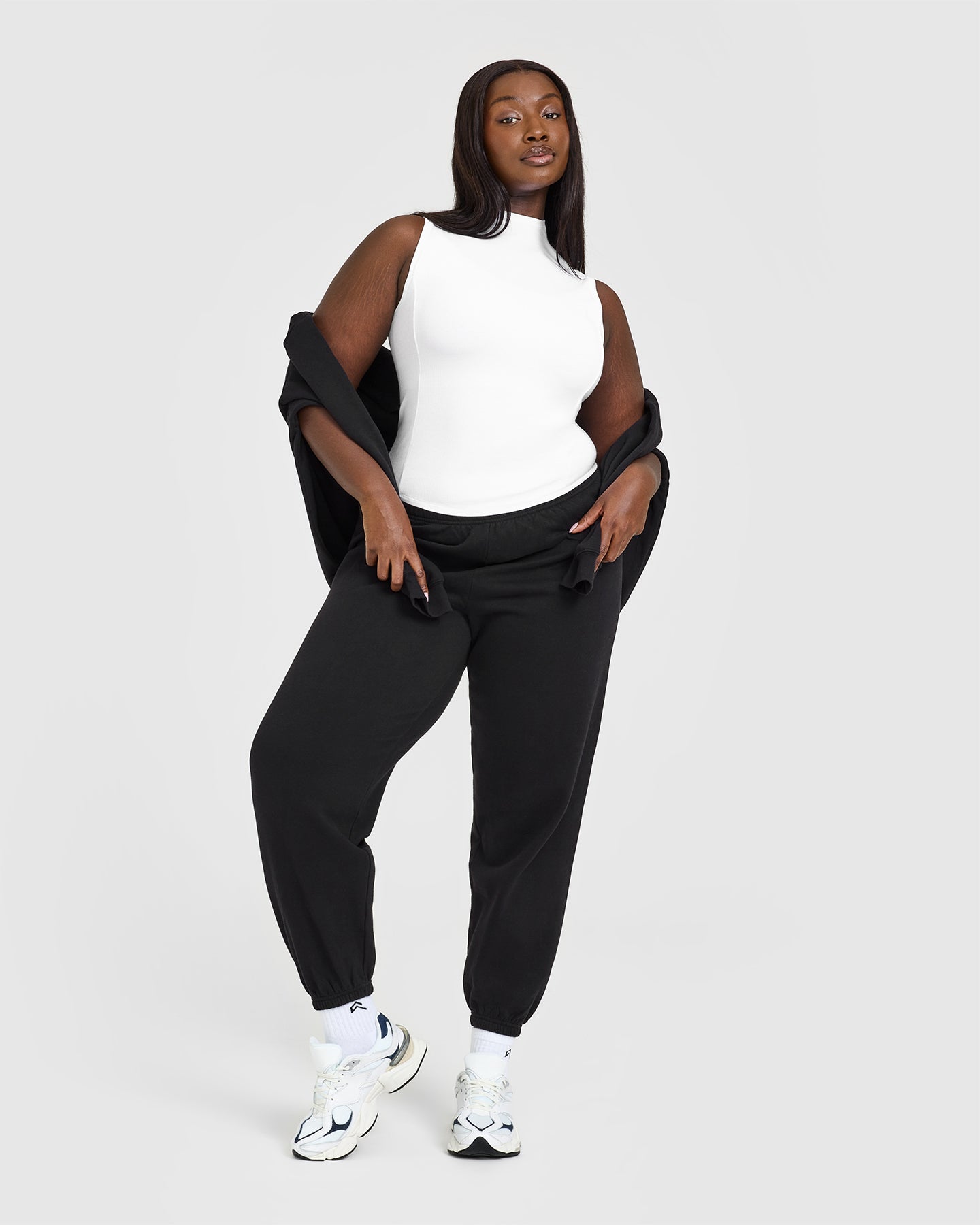 Mellow™ Rib Mock Neck Tank | White