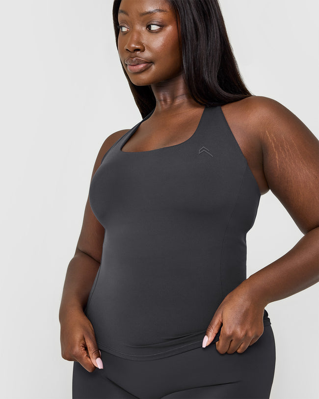 Timeless Square Neck Vest | Coal