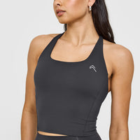 Timeless Square Neck Mid Vest | Coal