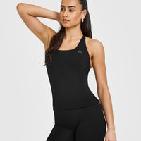 Timeless Square Neck Vest | Black