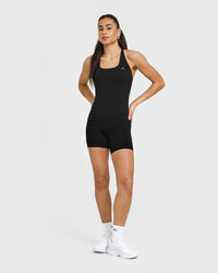 Timeless Square Neck Vest | Black