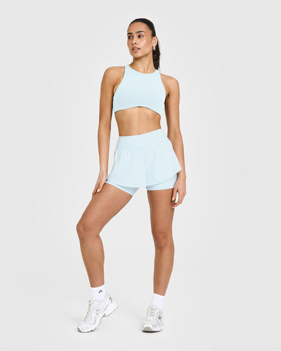 SoftMotion™ High Neck Sports Bra |  Cloud Blue