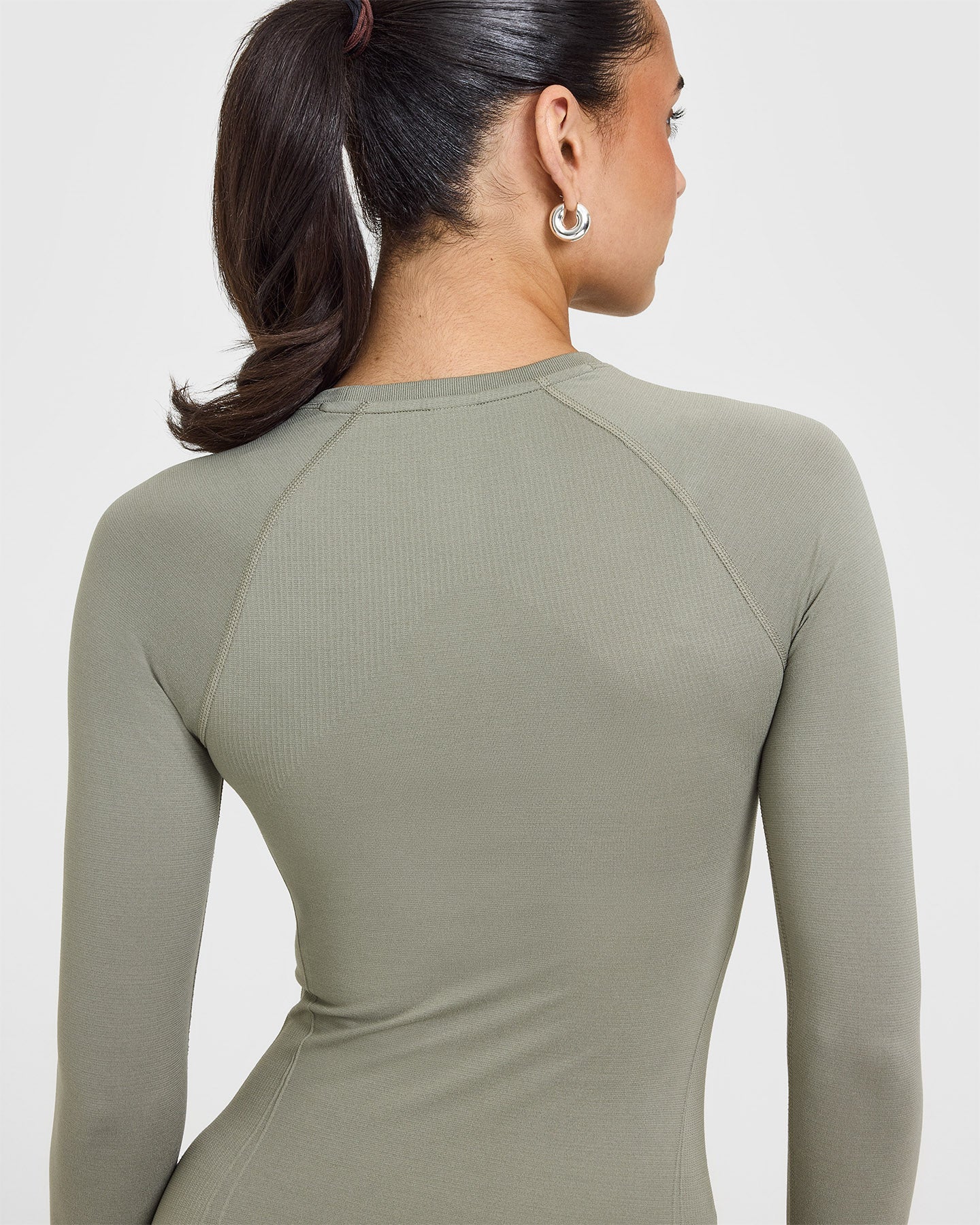 Go To Seamless Fitted Long Sleeve Top | Soft Sage Green