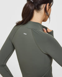 SoftMotion™ Jacket with White Logo | Dark Khaki