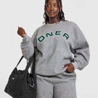 Foundations Oversized Graphic Sweatshirt | Charcoal Marl