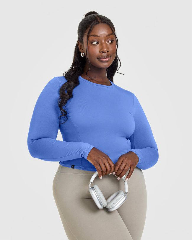 Mellowâ„¢ Soft Mid Long Sleeve Top | Glaucous Blue