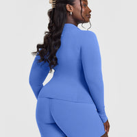 SoftMotion™ Jacket with White Logo | Glaucous Blue