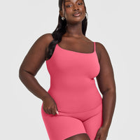 SoftMotion™ Strappy Vest with Built in Bra Shelf | Dark Velvet Pink