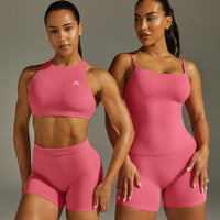 SoftMotion™ Strappy Vest with Built in Bra Shelf | Dark Velvet Pink