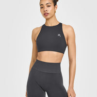 EasyLift™ High Neck Sports Bra | Coal
