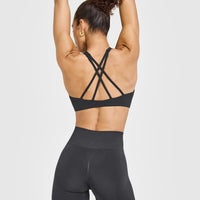 EasyLift™ High Neck Sports Bra | Coal