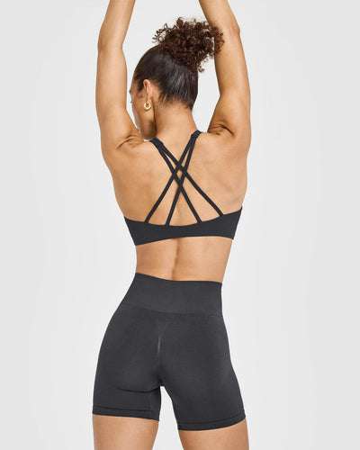 EasyLift™ High Neck Sports Bra | Coal