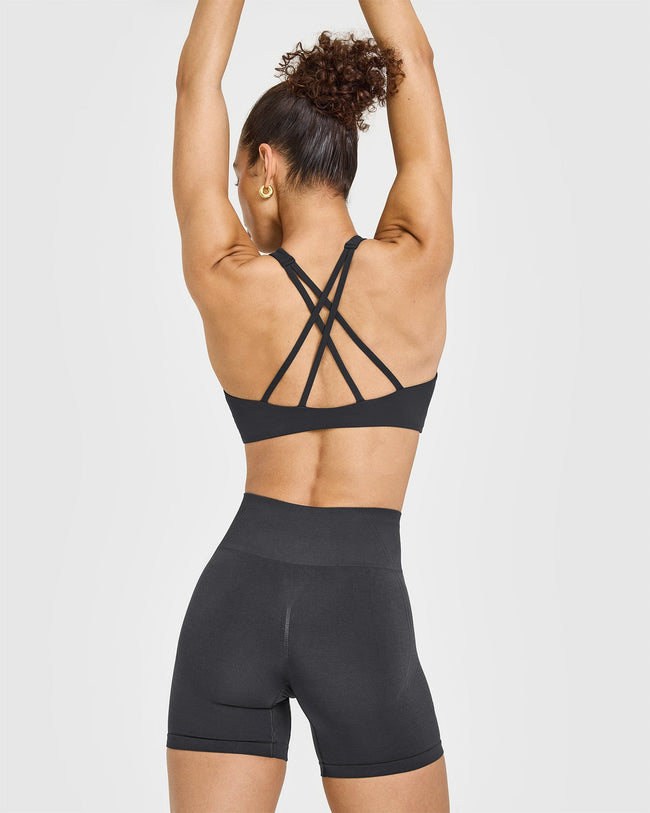 EasyLift™ High Neck Sports Bra | Coal