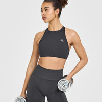 EasyLift™ High Neck Sports Bra | Coal