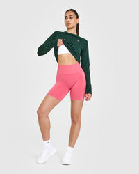Go To Seamless Loose Long Sleeve Top | Racing Green