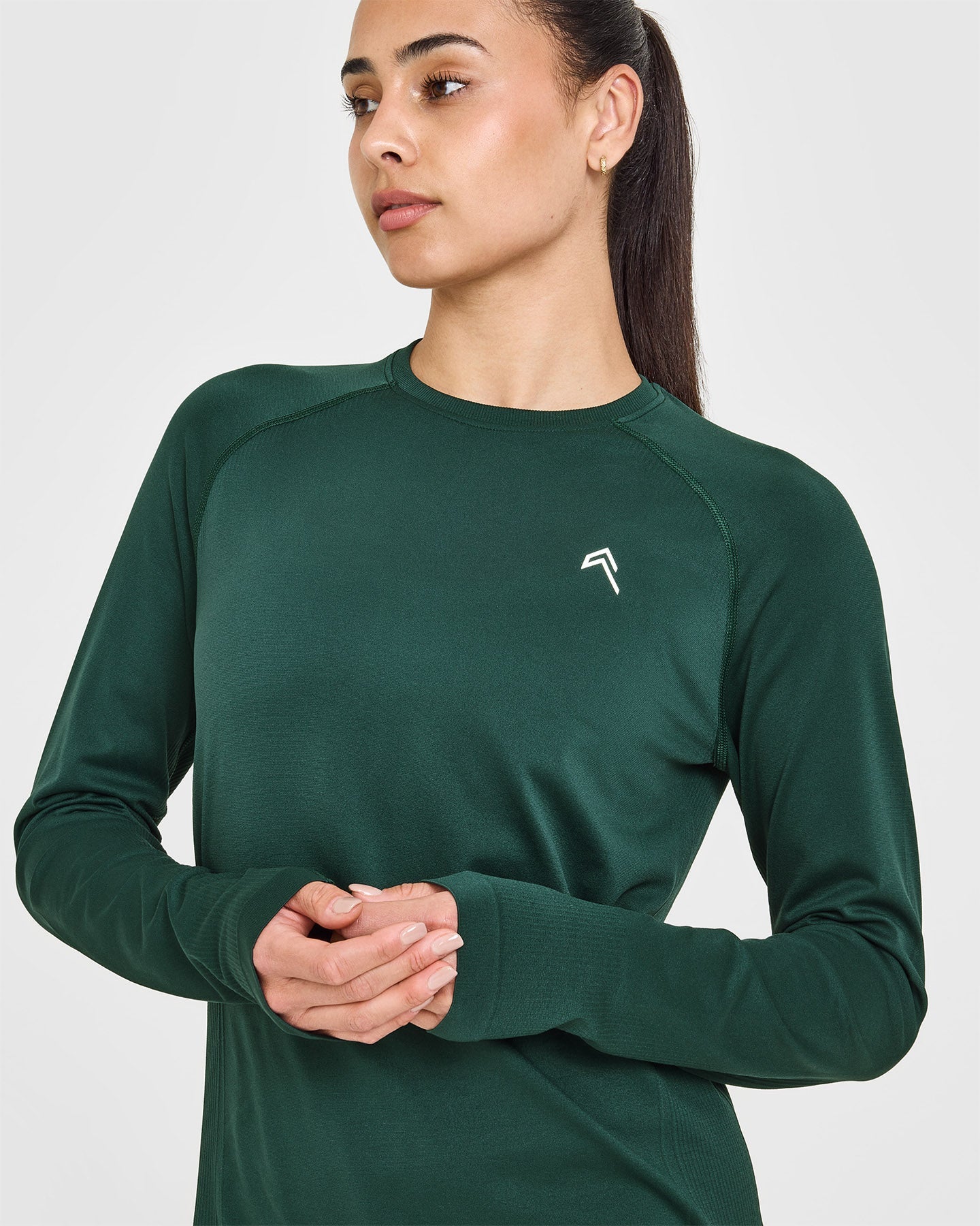 Go To Seamless Loose Long Sleeve Top | Racing Green