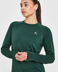 Go To Seamless Loose Long Sleeve Top | Racing Green