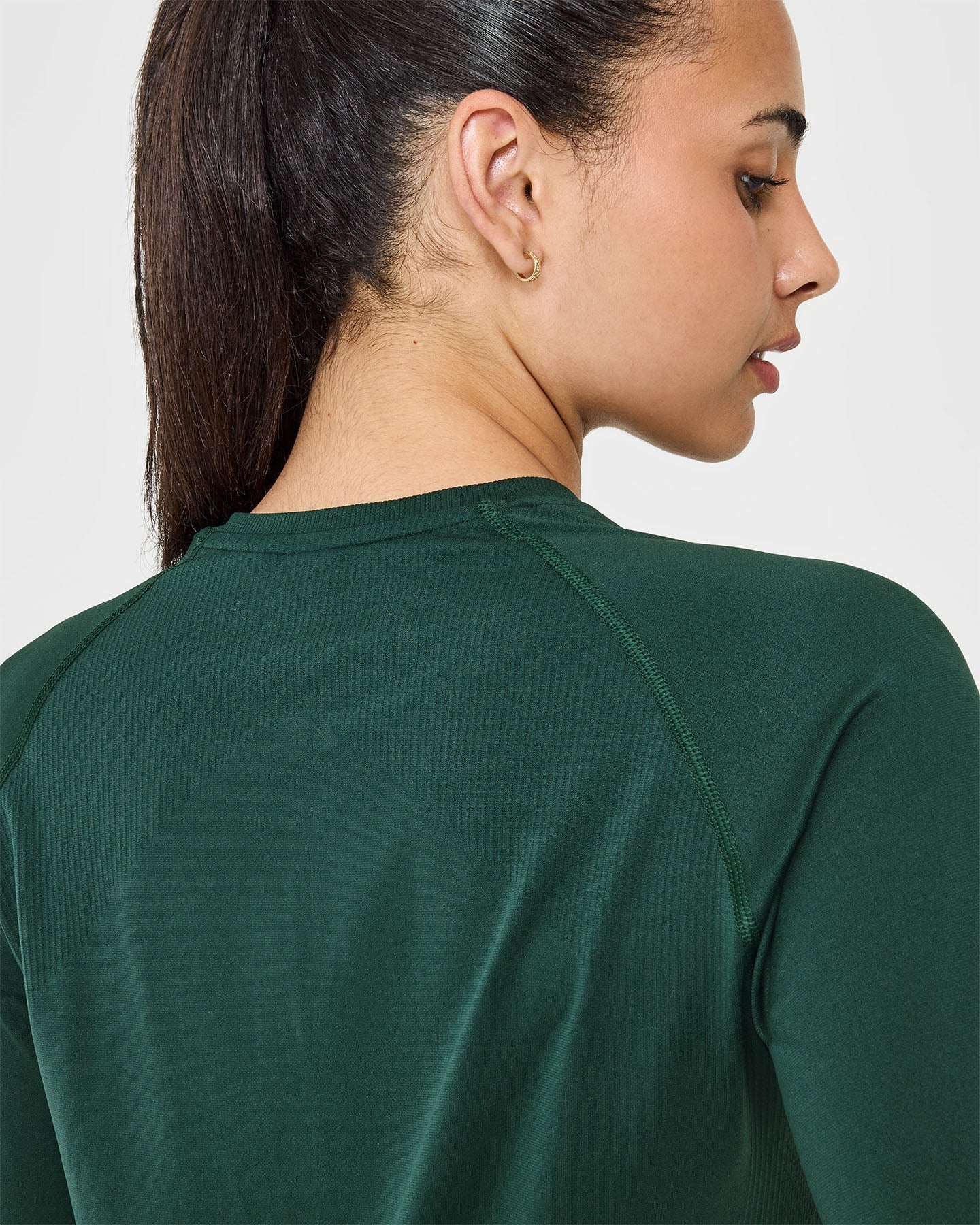 Go To Seamless Loose Long Sleeve Top | Racing Green