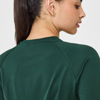 Go To Seamless Loose Long Sleeve Top | Racing Green