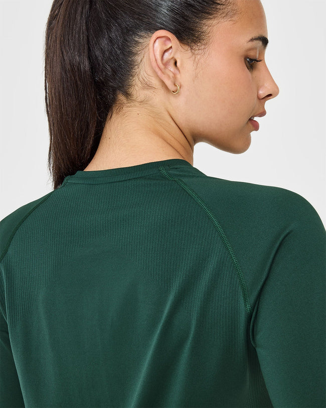 Go To Seamless Loose Long Sleeve Top | Racing Green